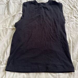Skims Black Mockneck Cotton Tank Size Medium
